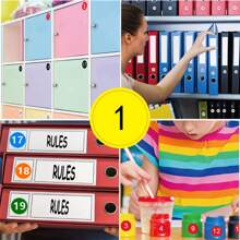 Customize 1 Labels And Stickers With 1-50 Numbers, 6 Colors, Waterproof, Non-Tear And Strong Adhesion. They Can Be Used For A Variety Of Office, Daily And Household Items. - 1inch/2.5cm Sticker - View 7