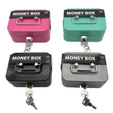 1pc Piggy Bank Cross-Border New Creative Portable Piggy Bank Storage Box Small Large Storage Coin Box With Key - Nhiều màu - Xem 6