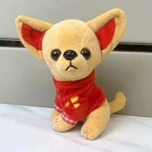 Juguetes de peluche novedosos en forma de perro Chihuahua de peluche relleno para muñecas, decoración del hogar y fiestas de Navidad - Multicolor - Ver 7