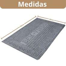 Non-Slip Rubber Welcome Doormat Entrance Mat 40X60 - 灰色 - 查看 2