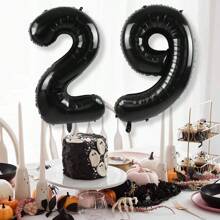 1/2 件黑色 40 英寸巨型数字铝箔气球适用于 16 岁、18 岁、20 岁、21 岁、25 岁、30 岁、40 岁、50 岁、60 岁、70 岁、80 岁生日派对、周年纪念和其他庆祝装饰 - 黑色 - 查看 13