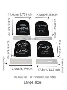 1pc Arch Acrylic Signs With Stand For Reception,Wedding And Party Event,Christmas