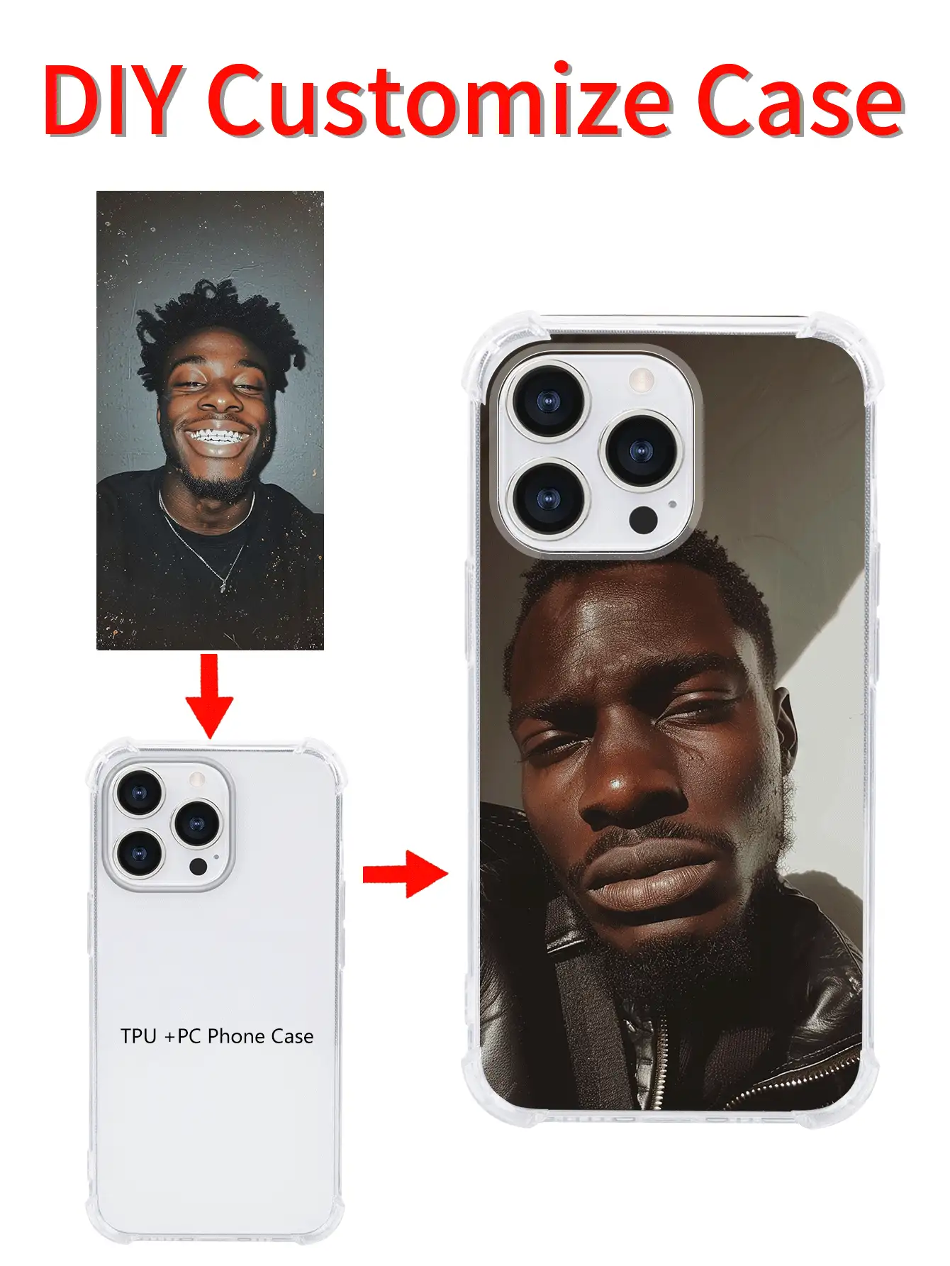 1pc Customized Black Skin Phone Case Compatible With Apple 16 Pro Max/17 Pro Max/17 Air/17/16 Plus, S25 Ultra/S25 Plus/S25, Redmi And Other Models,Season Picks,2025phonecase