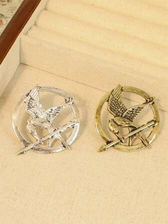 Yuan Shuo 1pc Creative & Versatile Vintage Mockingbird Metal Badge Retro Brooch Pin For Backpack, Clothing, And Accessories