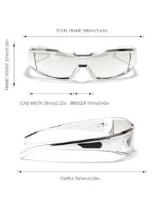 Gafas de moda envolventes tipo Y2K para mujer, gafas de sol de para ciclismo y deporte, accesorios de playa para mujer