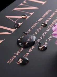 Valentinstag Gold Folie minimalistisches Blumen Geschenkpapier, wasserfestes Kraftpapier mit englischem Buchstaben Blumenmuster für Blumenstrauß Verpackung, Schulanfang, Valentinstag