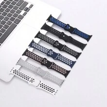 运动硅胶表带兼容 Apple Watch 表带 41 毫米 40 毫米 38 毫米 45 毫米 44 毫米 42 毫米 49 毫米 女式男式，柔软防水表带兼容 Apple Watch 表带系列 10 9 8 7 6 5 4 3 2 1 SE Ultra - 42mm/44mm/45mm/49mm - 查看 5
