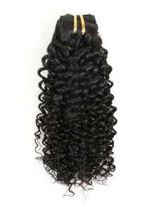 Kinky Curly Clip Ins Human Hair Extensions Natural Color 8Pcs/Set Human Hair Clip Extensions Full Head For Women - SNatural - View 6