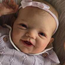 20 Inch 50 CM Reborn Baby Doll Soft Cloth Body Girl Doll New Reborn Baby Dolls Realistic Soft Silicone Vinyl Reborn Doll Hand-Painted Hair For Kids - 彩色 - 查看 4