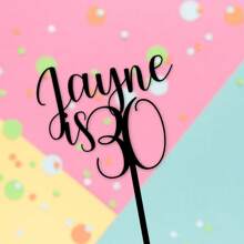 Customized Birthday Cake Decoration Banner, Happy Birthday Cake Decoration, Customized Acrylic, Suitable For Any Occasion, Birthday Anniversary Blessing, Family And Friends Gathering, Personalized,Wedding Essentials