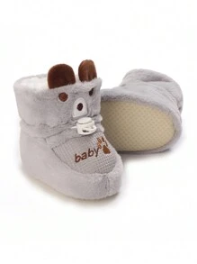 Infant & Toddler Cartoon Boots, Warm Winter Soft Bottom Baby Walker Shoes