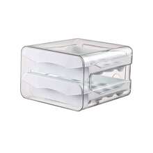 Acrylic Egg Holder Organizer 2 Tiers Capacity For 32 Eggs For Multipurpose Refrigerator - 橘色 - 查看 9