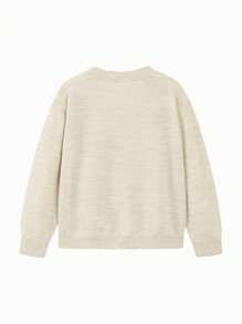 mini bala Boys' And Girls' Wool Sweater 2024 Winter Family Warm Collection - White - View 5
