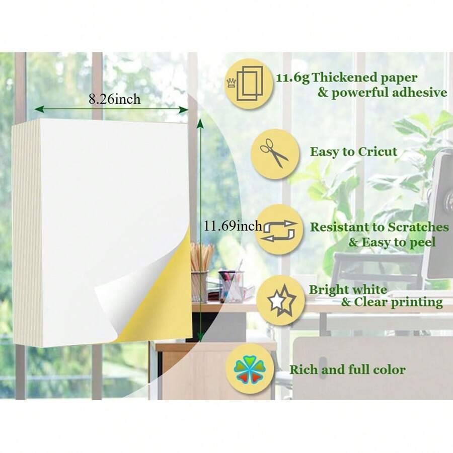 50/100/150/200 Sheets Of Sticker PaperWhite Matte Printable Sticker