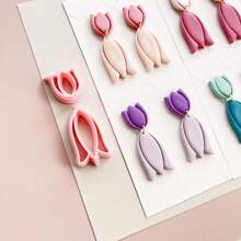 Polymer Clay Cutter DIY Ceramic Earrings Jewelry Pendants Tools INS Simple Asymmetrical Geometric Shapes Series Embossed Molds - LM-081-2PCS - View 3