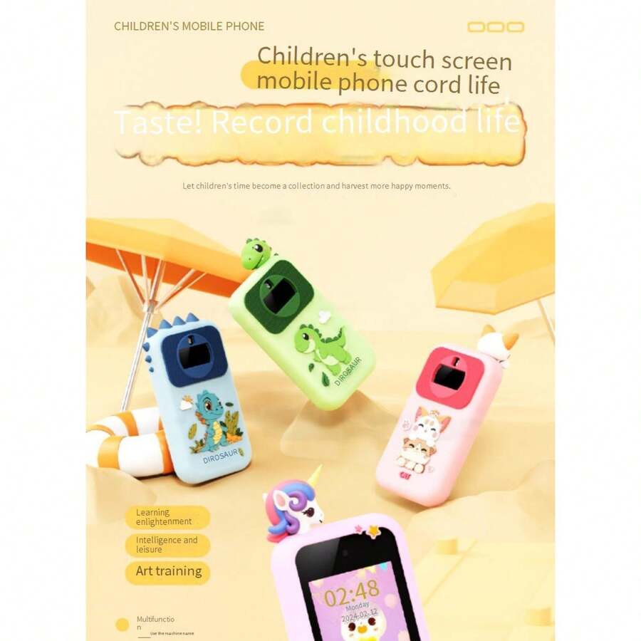 Điện thoại màn hình cảm ứng cho trẻ em có thẻ nhớ 64GB, đầu đọc thẻ, HD 1080P, 48MP, thiết kế chống rơi, thích hợp làm quà tặng Giáng sinh và sinh nhật cho trẻ em, được ưa chuộng làm quà tặng sinh nhật cho trẻ em - Màu tím - Xem 1