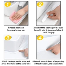 Waterproof PVC Sealant Tape For Kitchen/Bathroom/Bathtub - 1 miếng Xám 3M x 2CM - Xem 5