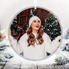 1pcCustom Acrylic Christmas Ornament - Personalized Photo Tree Decoration, Photo Custom Acrylic Decorative Pendants,Photo Decorations, Home Decoration Hangings, 3.15x3.15 - Perfect Gift For Family & Friends,Birthday Gifts, Christmas Gifts, Valentine's Day Gifts, Anniversary Gifts, Couple Gifts, Mother's Day Gifts, Father's Day Gifts, Pet Memorial Gifts, New Year Gifts, Suitable For Drivers, Boyfriends, Girlfriends.