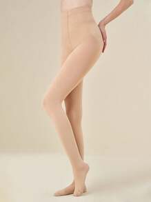 1件装女士加厚保暖紧身裤打底裤冬季高腰弹力性感连裤袜300g紧身裤内衣 - 彩色 - 查看 14