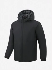 1 Women's Outdoor Thick Coat, Casual And Versatile, Can Be Worn On Both Sides, And Detachable Hat