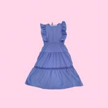 Long Dress For Kids - Màu xanh lam - Xem 1