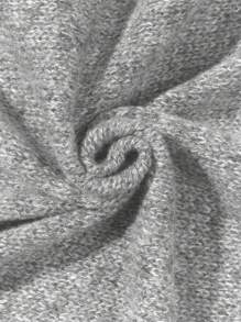 秋冬新款男士简约纯色休闲宽松圆领毛衣，圣诞节、新年服装 - 淺灰色 - 查看 6