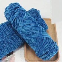 Pacote com 1 fio de poliéster chenille, 100 g cada, fio grosso para tricô de crochê em cores sortidas para artesanato, chapéus, cobertores, cachecóis - fio de lã macio e grosso para projetos de crochê para iniciantes e adultos - Multicolorido - Ver 22