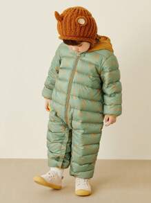 mini bala Winter Jacket Boys' And Girls' Duck Three-Proof Lightweight One-Piece Snowsuit