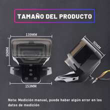 Luz De Freno Stop Motocicleta Moto Direccionales Universal,Lámpara Freno Trasera Impermeable - Negro - Ver 8