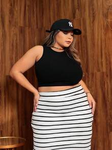 Basic Plus Size Set - White - View 4