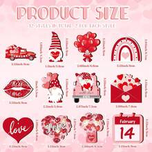 1pc Wooden Decorative Item For Valentine's Day - Multicolor - View 5