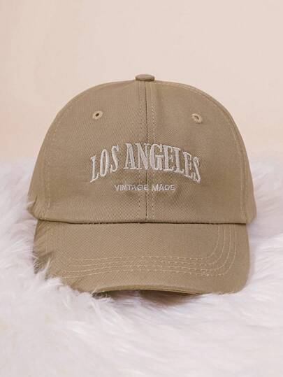1pc Kids Y2K Style Embroidered Letter 'LOS ANGELES' Baseball Cap, Unisex Sun Ion Breathable Casual Outdoor Hat, Suitable For Spring & Autumn