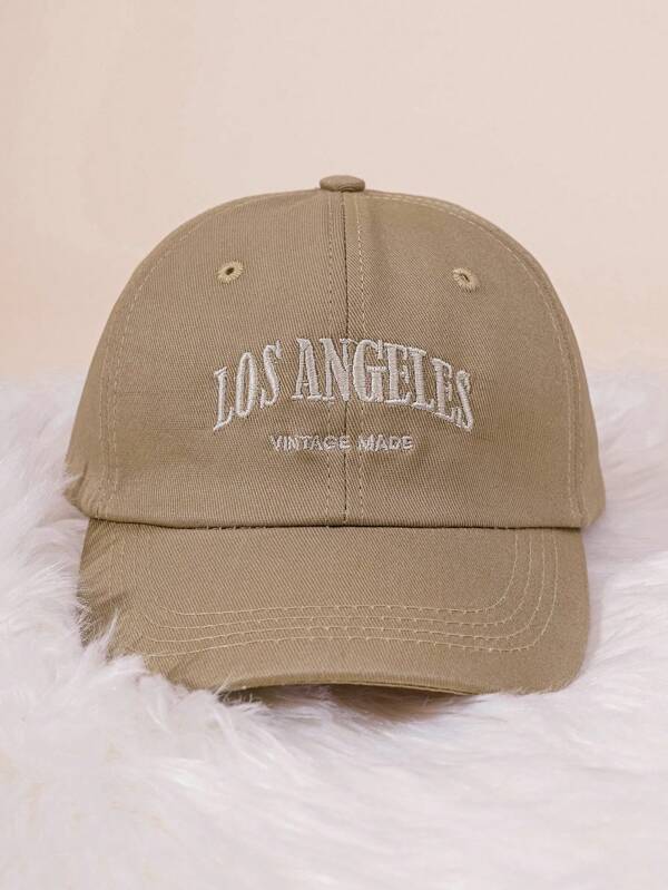 1 pieza Gorra de béisbol con bordado de letra 'LOS ÁNGELES' de estilo Y2K para niños, gorro casual transpirable de protección solar unisex, adecuado para primavera y otoño
