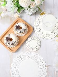 52 miếng lót đĩa giấy ren trắng tròn, miếng lót đĩa dùng một lần cho đĩa đựng đồ ăn chiên tráng miệng, đồ trang trí bàn tiệc cưới, bao bì bánh, miếng lót đĩa giấy ren nướng, đồ dùng nhà bếp, đồ trang trí bàn tiệc, đồ dùng tiệc cưới sinh nhật, nhiều kích cỡ - trắng - Xem 2