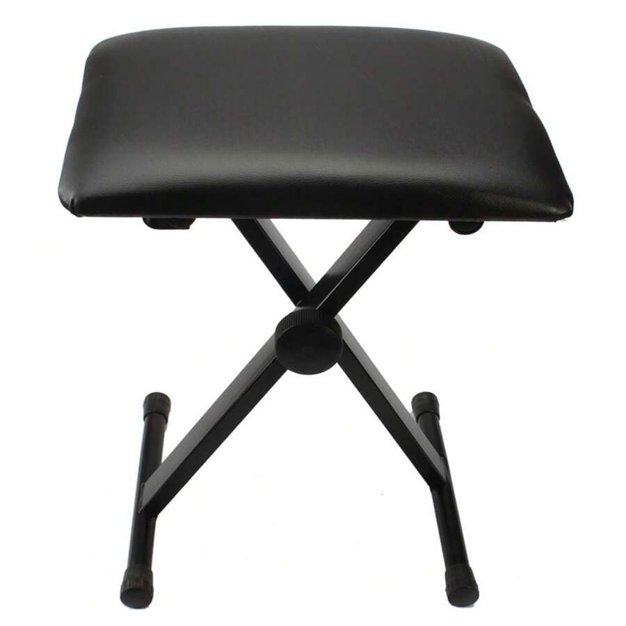Liftable And Foldable Black Electronic Piano Stool, Adjustable Folding