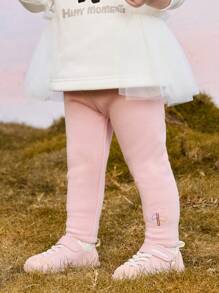 mini bala Pantalones cómodos y de alta elasticidad para niñas, nueva colección de invierno 2024 - Rosa - Ver 3