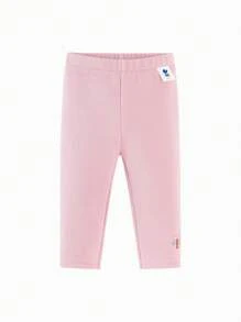 mini bala Pantalones cómodos y de alta elasticidad para niñas, nueva colección de invierno 2024 - Rosa - Ver 4