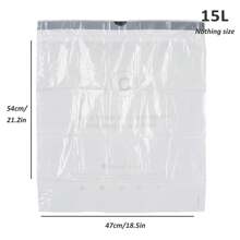 GRANDMA SHARK Bin Bags Liners Drawstring Trash Bag, Handle Waste Bags, Garbage Bag, Super Strong, Anti-Drip Unscented - 10-15L (120pcs) - View 3