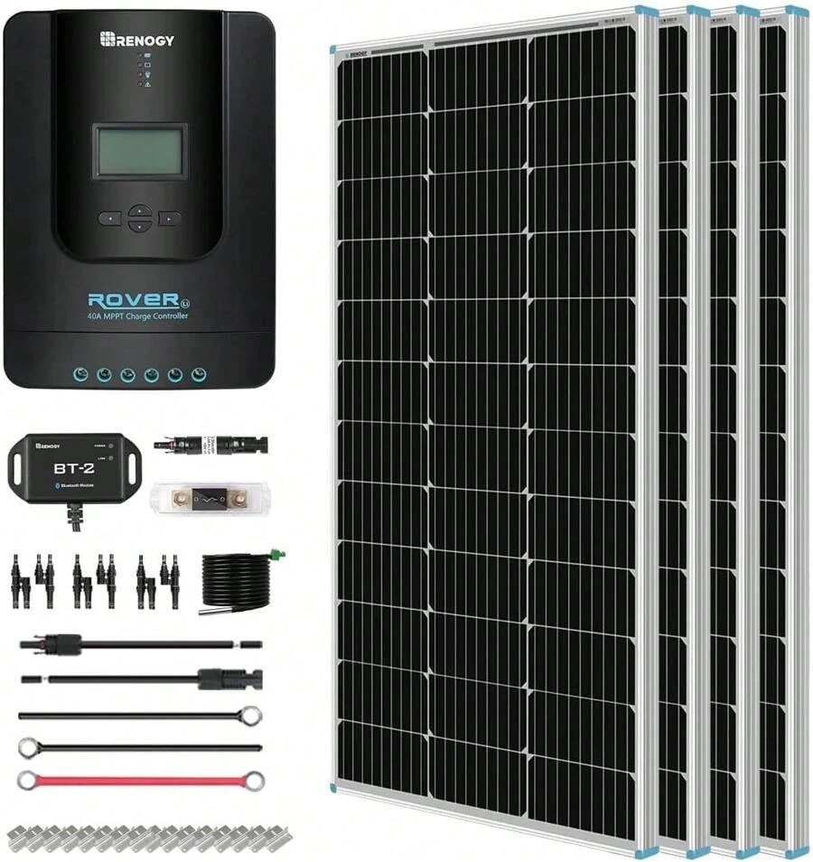 RENOGY Rover 40A MPPT Solar Charge Controller - Black - View 1