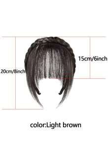 Air Bangs Wig Female Forehead Fishbone Braid Headband Bangs Integrated Single Braid Headband Bangs
