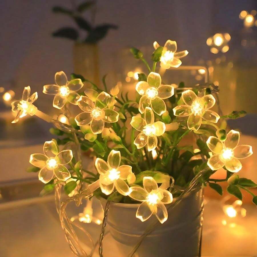 1 Đèn dây hoa anh đào LED, 1,5m/3m/6m/10m, 10LED/20LED/40LED/80LED, Đèn LED trang trí cây anh đào treo tường DIY, Đèn trang trí Giáng sinh Phục sinh cho vườn phòng ngủ lớp học, Đèn trang trí Giáng sinh, Đèn mới lạ cho nhà phòng ngủ vườn tiệc cưới - ánh sáng đa sắc - Xem 1