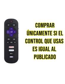 Control Remoto Compatible Con Tcl Roku Tv Smart Tv - Negro - Ver 7