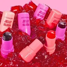 Jelly Blush Sp Colors Highlights Lips Cheeks, Natural, Gelatinous Texture, Beautiful Fun Portable - corazón 4 - Ver 2