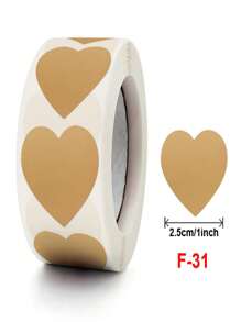 Pink Khaki Heart-Shaped Adhesive Tape For Interior Decoration; Photo Wall, Hand-Made Note, Christmas Sticker. Mother's Day Decoration,Wedding Gifts, Bridesmaid Gifts , Flower Packaging,Flower Supplies,Decor Paper