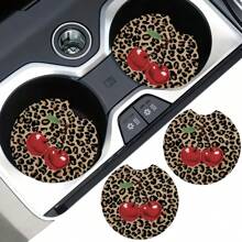 2/4 miếng lót cốc xe hơi thấm hút họa tiết da báo thời trang & bền, nhanh khô, chống trượt - Nhiều màu - Xem 5
