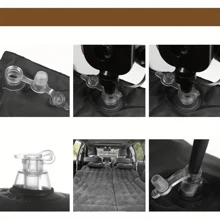 Cama inflable plegable para automóvil, colchón inflable para viajes en la parte trasera del automóvil, colchón inflable para autocaravana, sofá grueso de PVC esponjoso para camping al aire libre