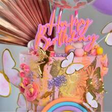 Customized Birthday Cake Decoration Hangings, Personalized Decor, Cake Decoration, Acrylic Custom Made, Suitable For Any Occasions, Birthday Celebration, Family & Friends Gathering, Personalized Design