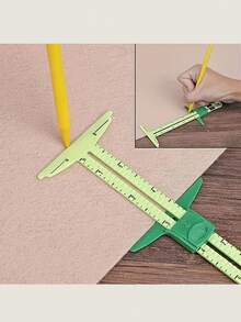 5-In-1 Sliding Gauge Ruler Sewing Measurement Tool, Quilting Ruler For Knitting Crafts, Sewing Beginners Supplies - Multicolor - View 8