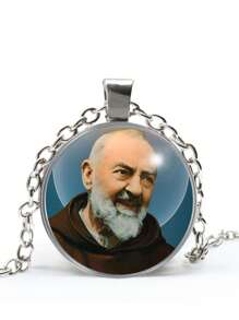 Padre Pio Saint Pio Of Pietrelcina Necklace ICAR Unisex - 選項01 - 查看 2