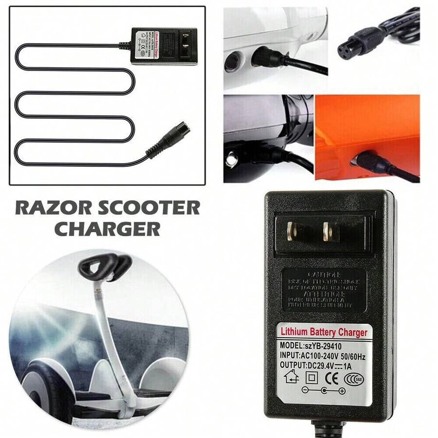 24V Battery Fast Electric Scooter Charger For RAZOR E500 S MX350 E300